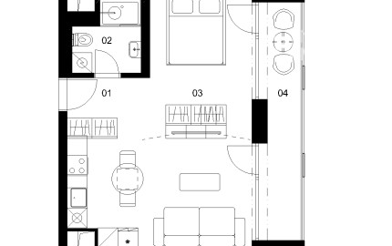 D2C - 1 izbový byt - Nové Mlynarce