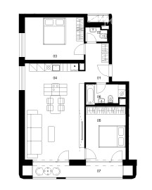 D2F - 3 izbový byt - Nové Mlynarce