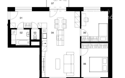 D4D - 3 izbový byt - Nové Mlynarce