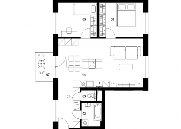 D4A - 3 izbový byt - Nové Mlynarce