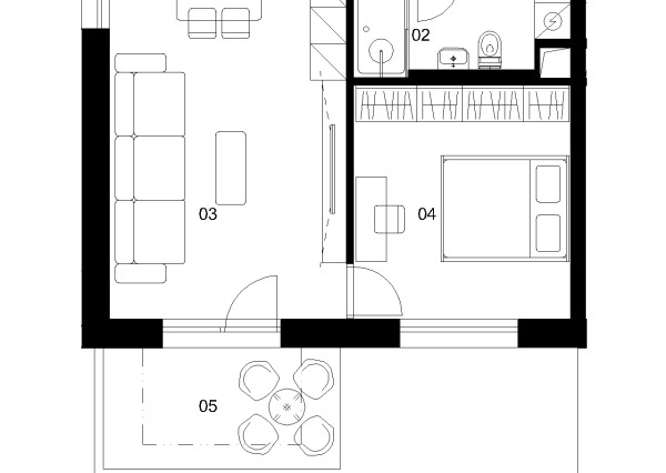 A1C - 2 izbový byt - Nové Mlynarce