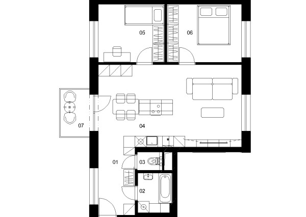 D2A - 3 izbový byt - Nové Mlynarce