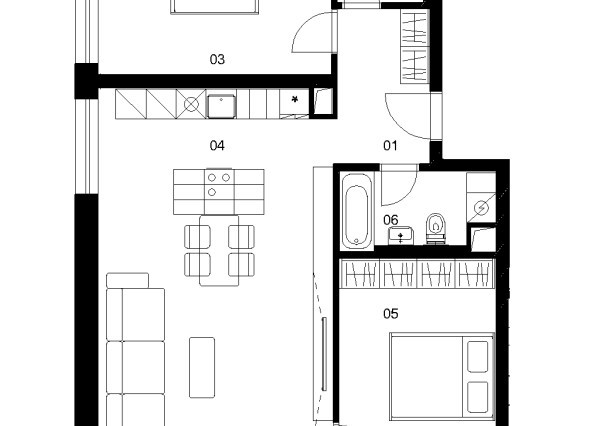 D2F - 3 izbový byt - Nové Mlynarce