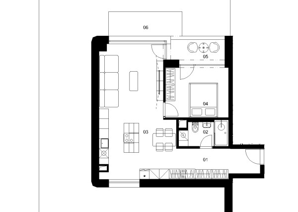 AE1A - 2 izbový byt - Nové Mlynarce