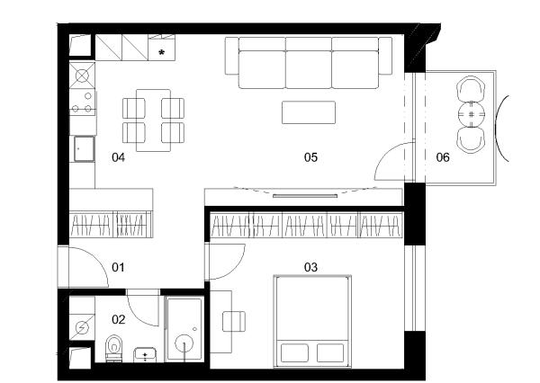 E2D - 2 izbový byt - Nové Mlynarce