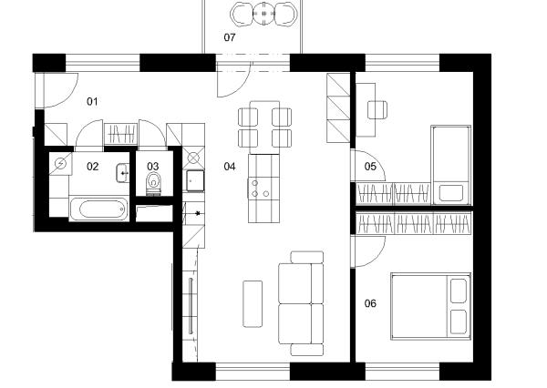 D4D - 3 izbový byt - Nové Mlynarce