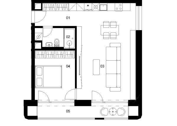 E2G - 2 izbový byt - Nové Mlynarce