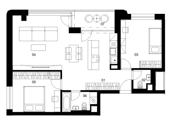A2A - 3 izbový byt - Nové Mlynarce