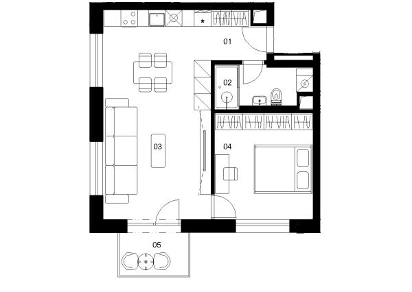 E3H - 2 izbový byt - Nové Mlynarce