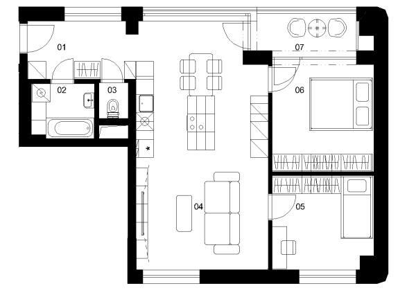 A2G - 3 izbový byt - Nové Mlynarce