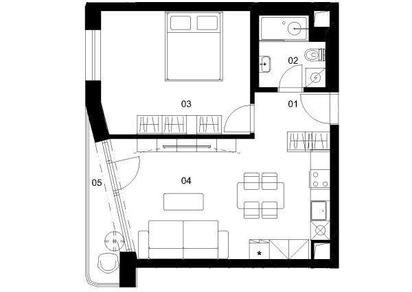 E4I - 2 izbový byt - Nové Mlynarce
