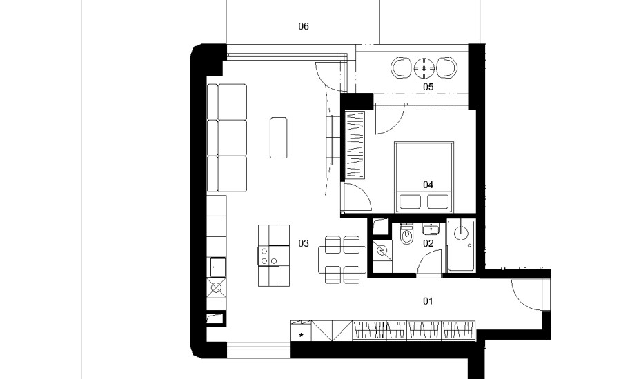 AE1A - 2 izbový byt - Nové Mlynarce