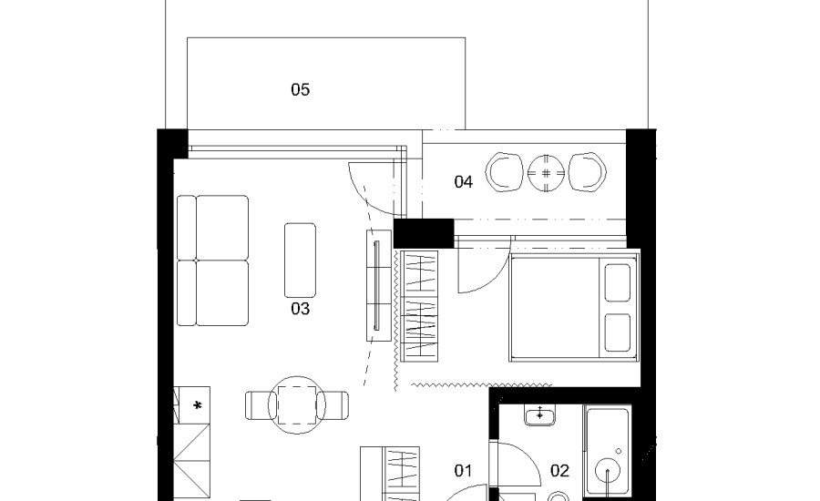 AE1B - 1 izbový byt - Nové Mlynarce
