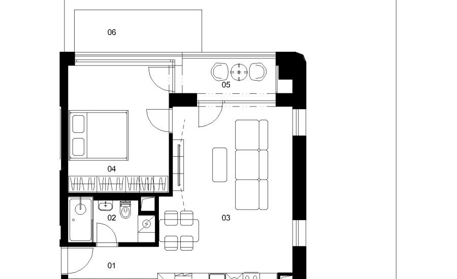 E1C - 2 izbový byt - Nové Mlynarce