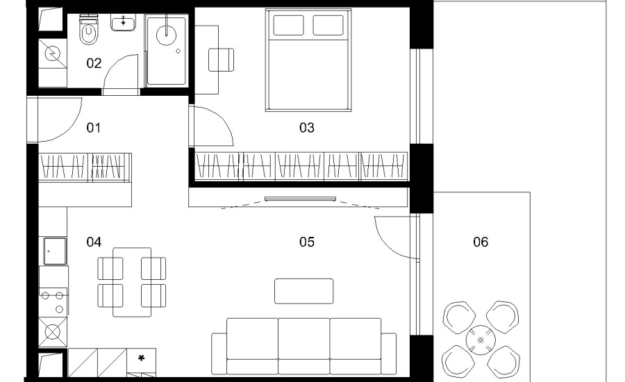 E1E - 2 izbový byt - Nové Mlynarce