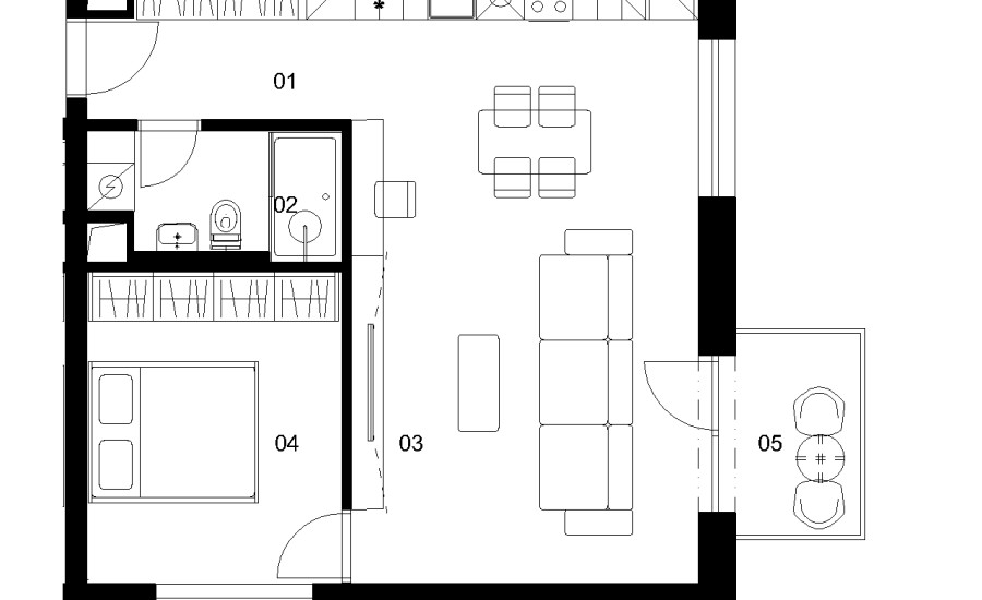 A3D - 2 izbový byt - Nové Mlynarce