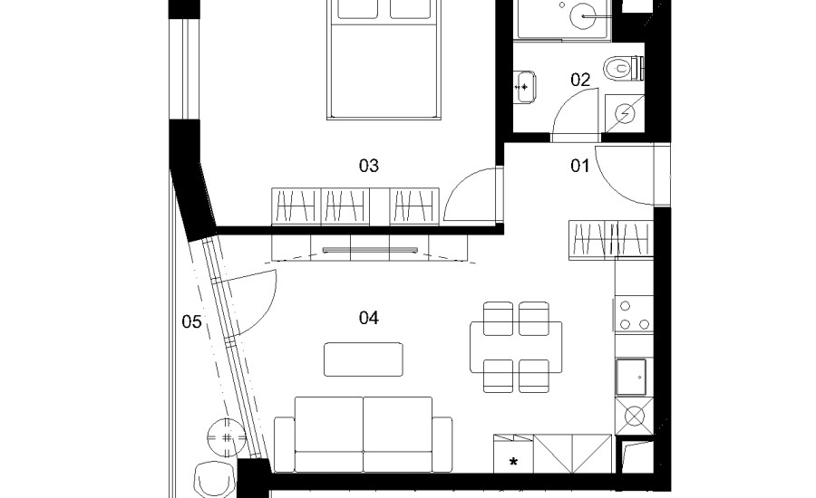 E4I - 2 izbový byt - Nové Mlynarce