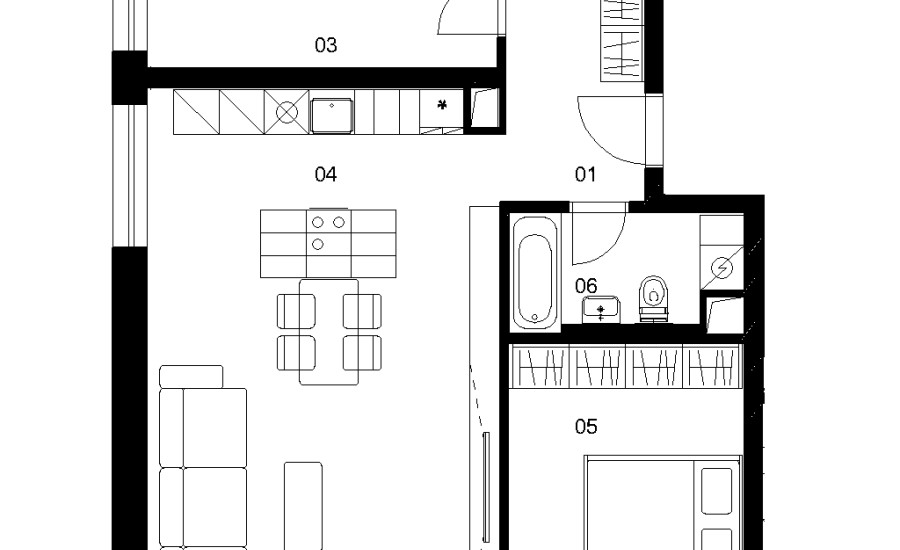 D2F - 3 izbový byt - Nové Mlynarce