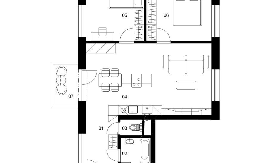 D4A - 3 izbový byt - Nové Mlynarce