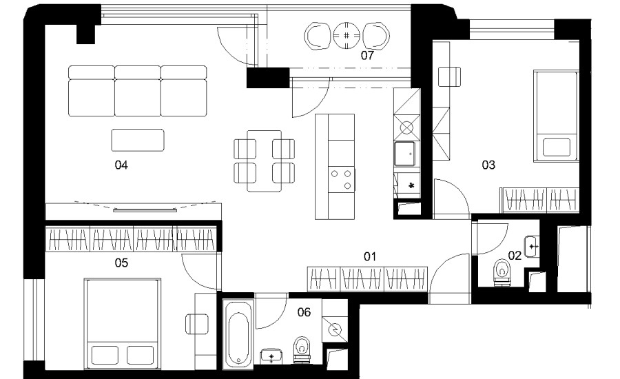 A3A - 3 izbový byt - Nové Mlynarce