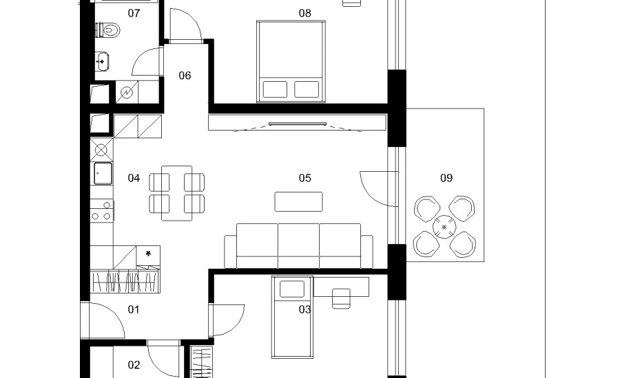 E1D - 3 izbový byt - Nové Mlynarce