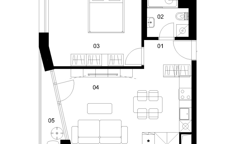 A1B - 2 izbový byt - Nové Mlynarce