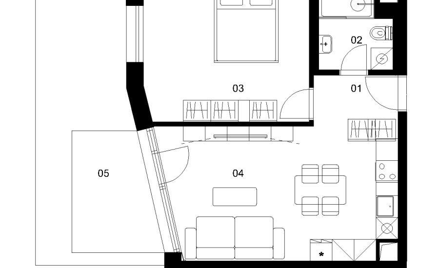 AE1F - 2 izbový byt - Nové Mlynarce