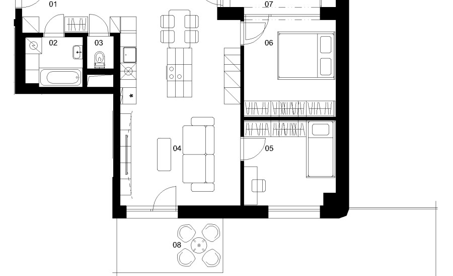 A1G - 3 izbový byt - Nové Mlynarce