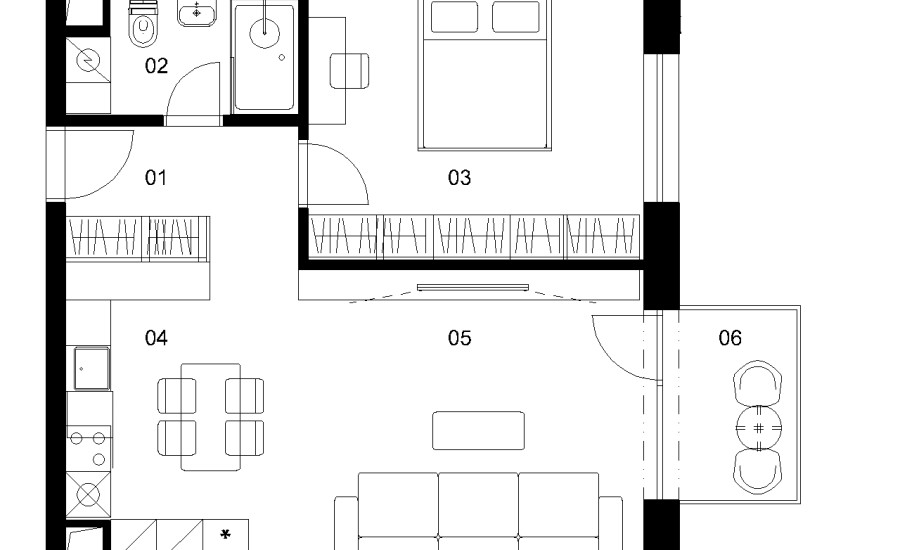A2E - 2 izbový byt - Nové Mlynarce