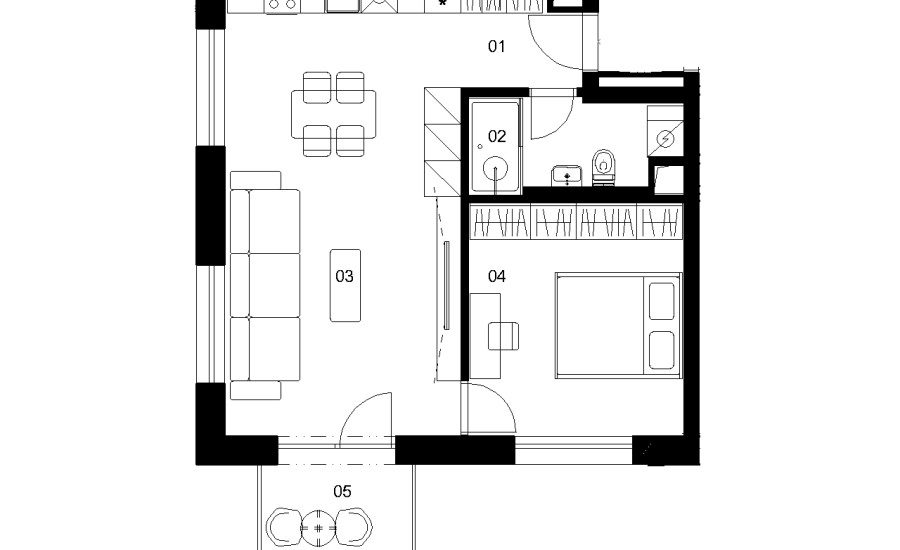E3H - 2 izbový byt - Nové Mlynarce