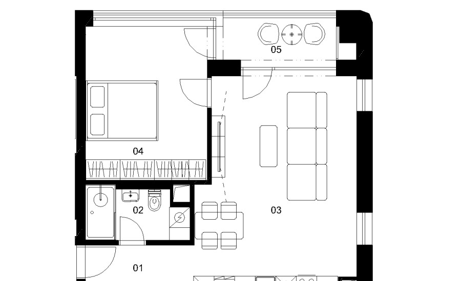 E4C - 2 izbový byt - Nové Mlynarce